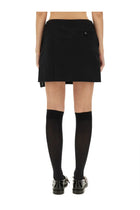 Moschino Women's Wool Wrap Skirt Black, view 3