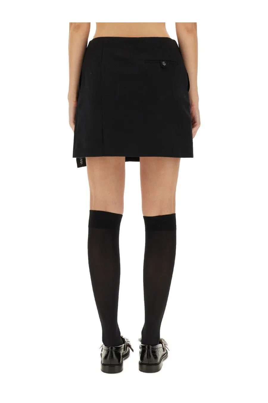 Moschino Women's Wool Wrap Skirt Black, view 3