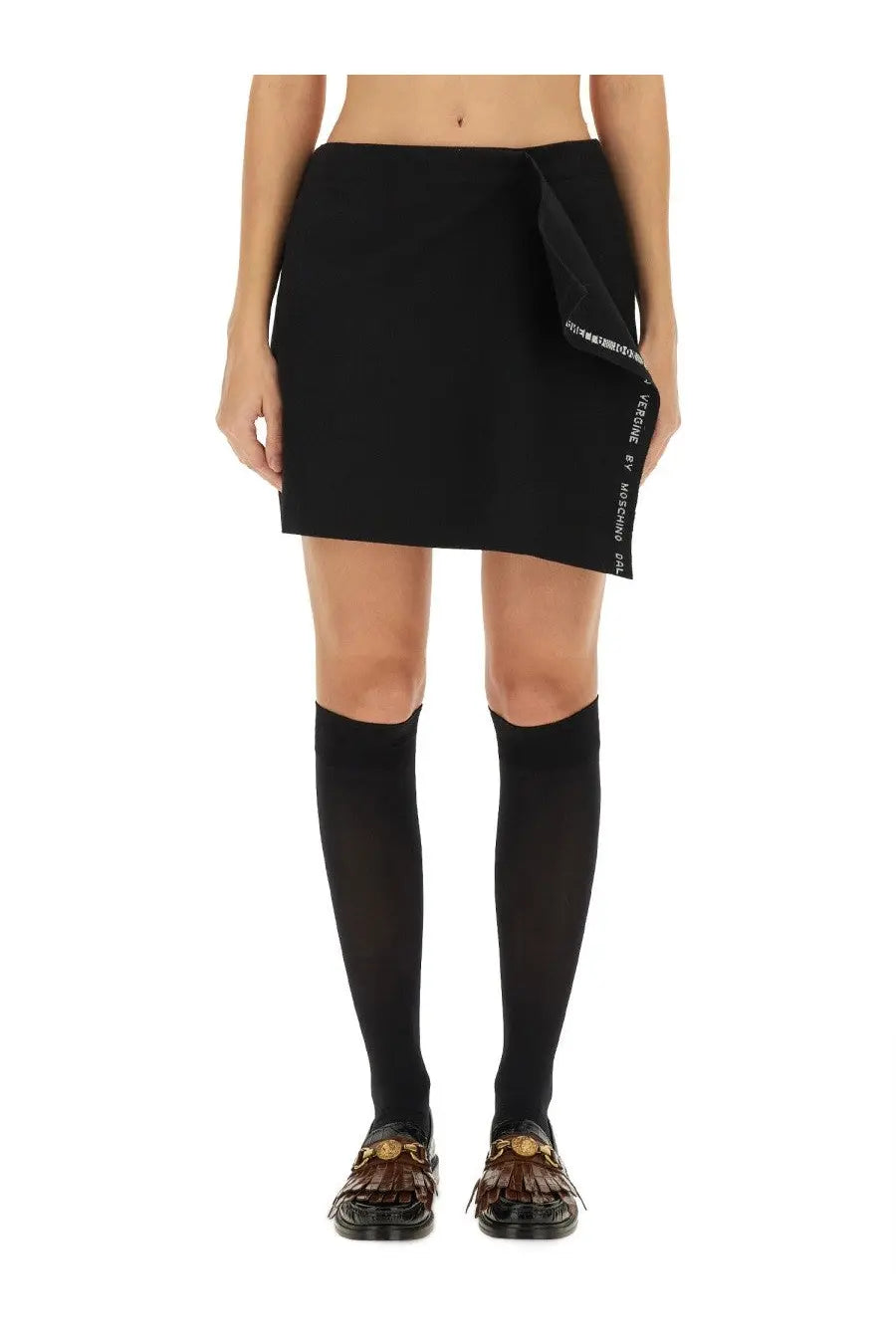 Moschino Women's Wool Wrap Skirt Black