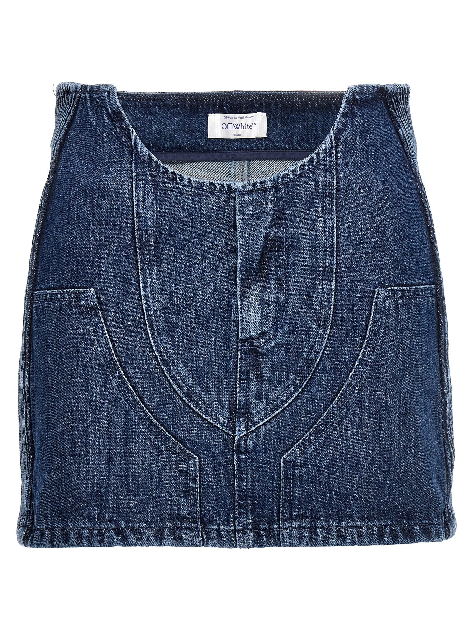 Off-White Motorcycle Miniskirt Blue