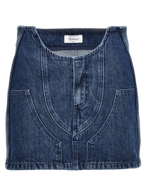 Off-White Motorcycle Miniskirt Blue
