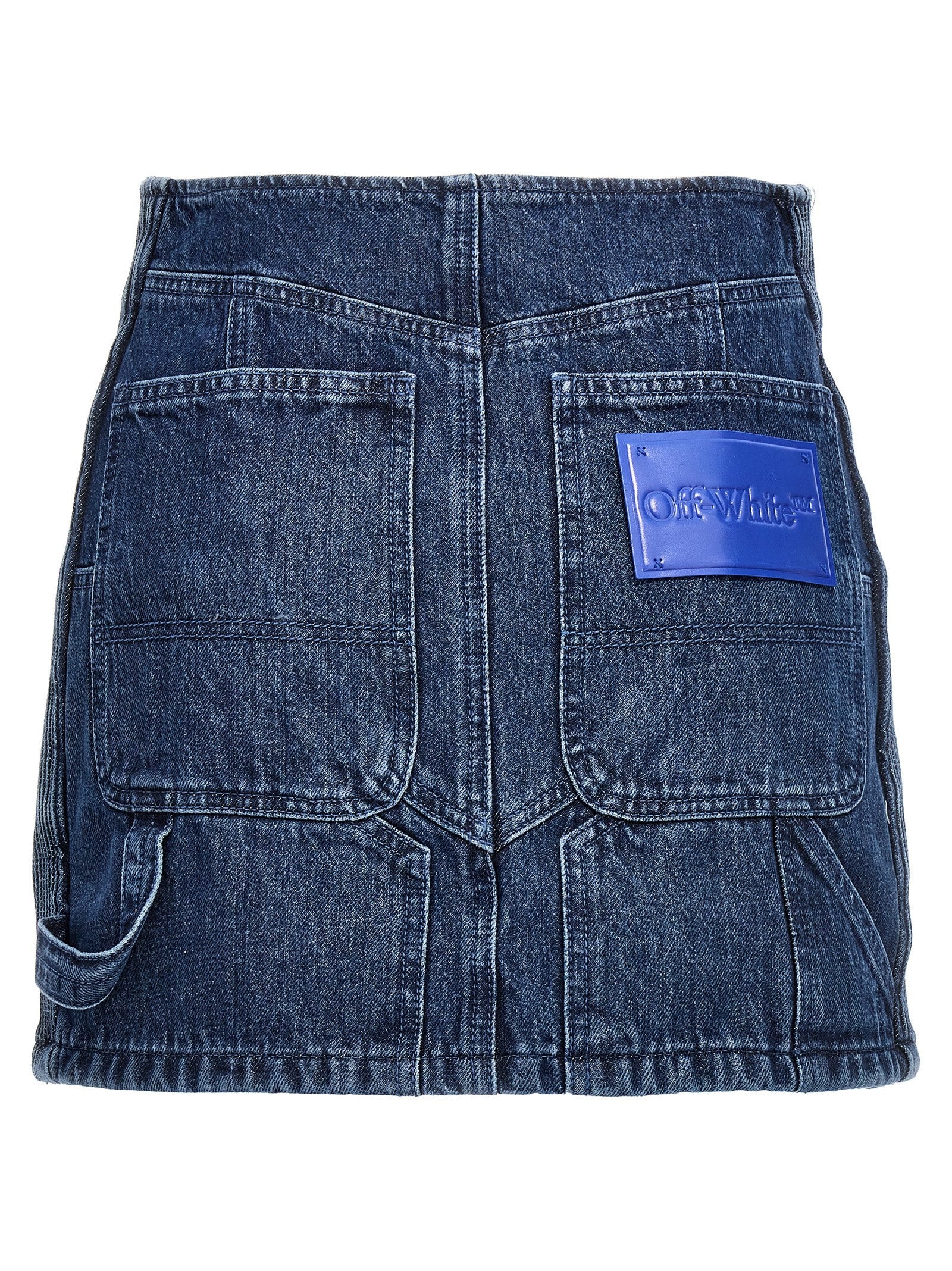 Off-White Motorcycle Miniskirt Blue