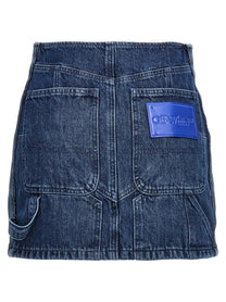 Off-White Motorcycle Miniskirt Blue