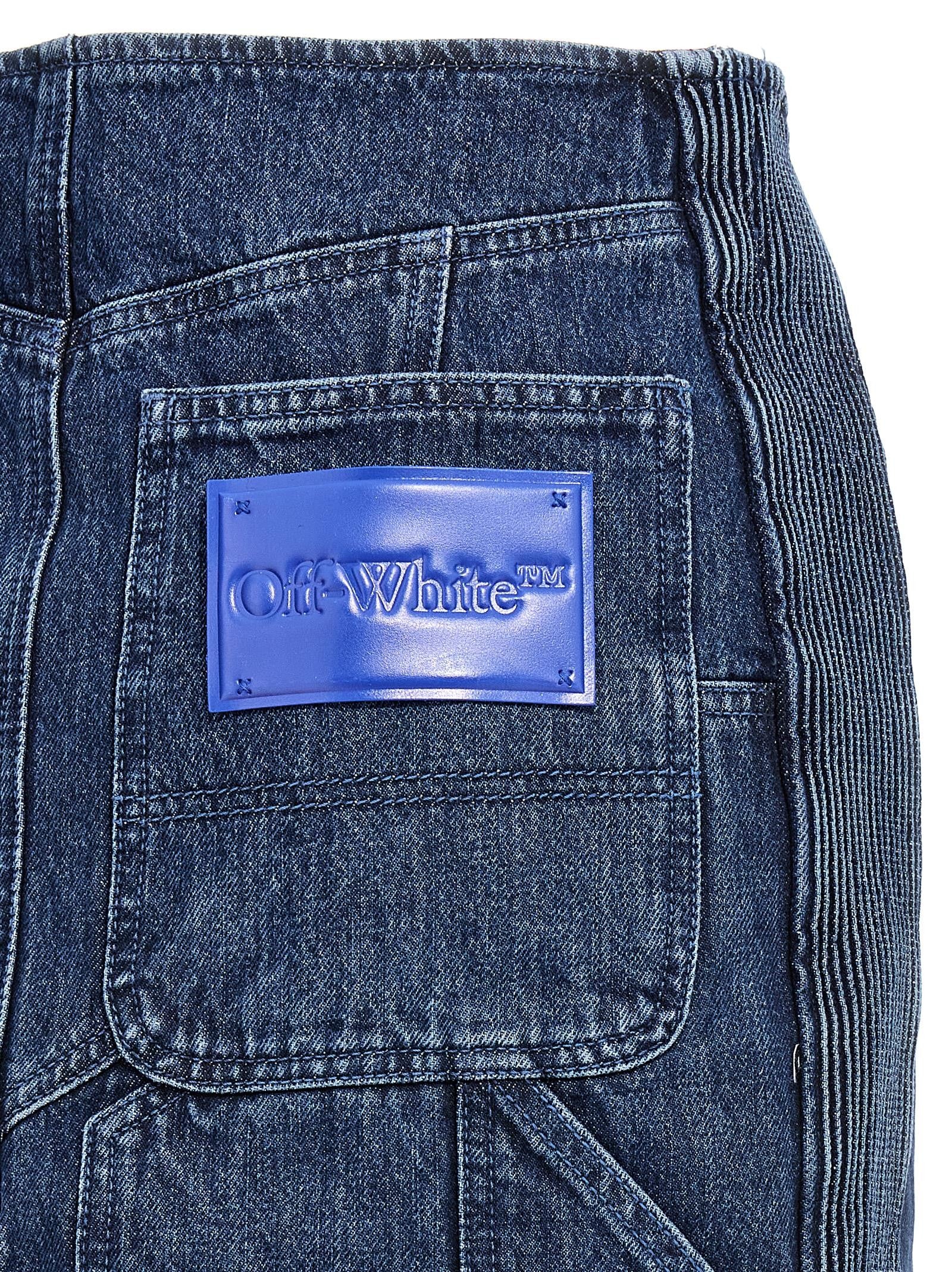 Off-White Motorcycle Miniskirt Blue