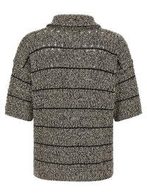 Roberto Collina Mouliné Insert Cardigan Black