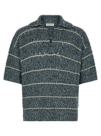 Roberto Collina Mouliné Polo Shirt Gold