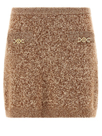 Versace Mouline Skirt Gold