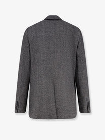 Gucci Men's Mouliné Wool Blazer Black