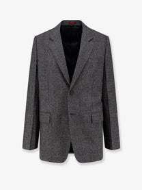Gucci Men's Mouliné Wool Blazer Black