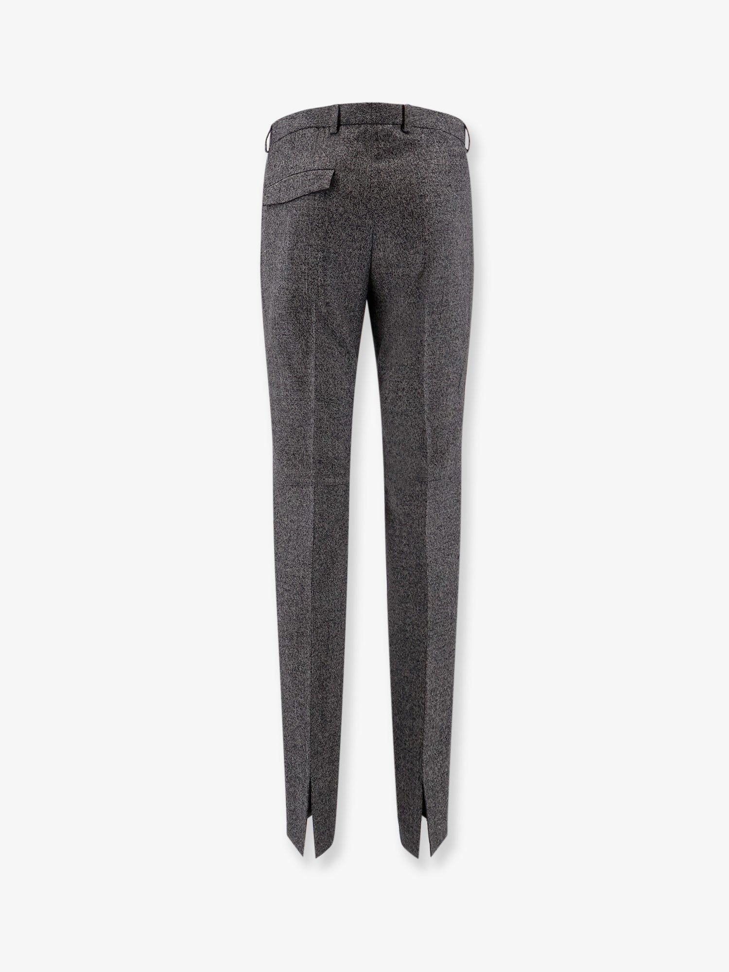 Gucci Men's Mouliné Wool Trousers Black