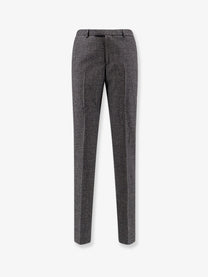 Gucci Men's Mouliné Wool Trousers Black