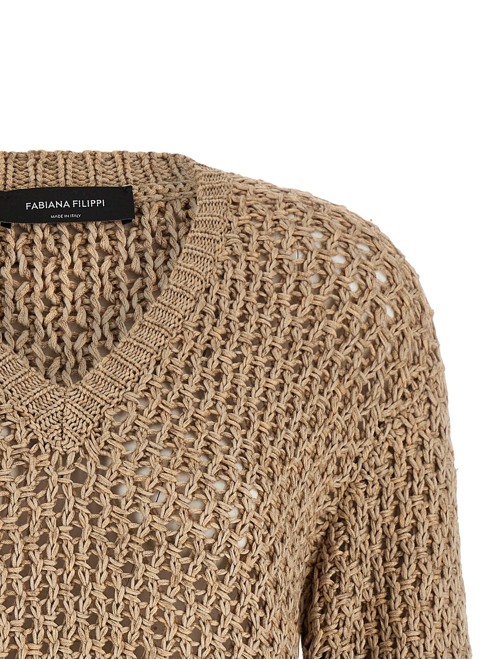 Fabiana Filippi Mouliné Yarn Sweater Brown