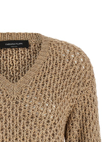 Fabiana Filippi Mouliné Yarn Sweater Brown