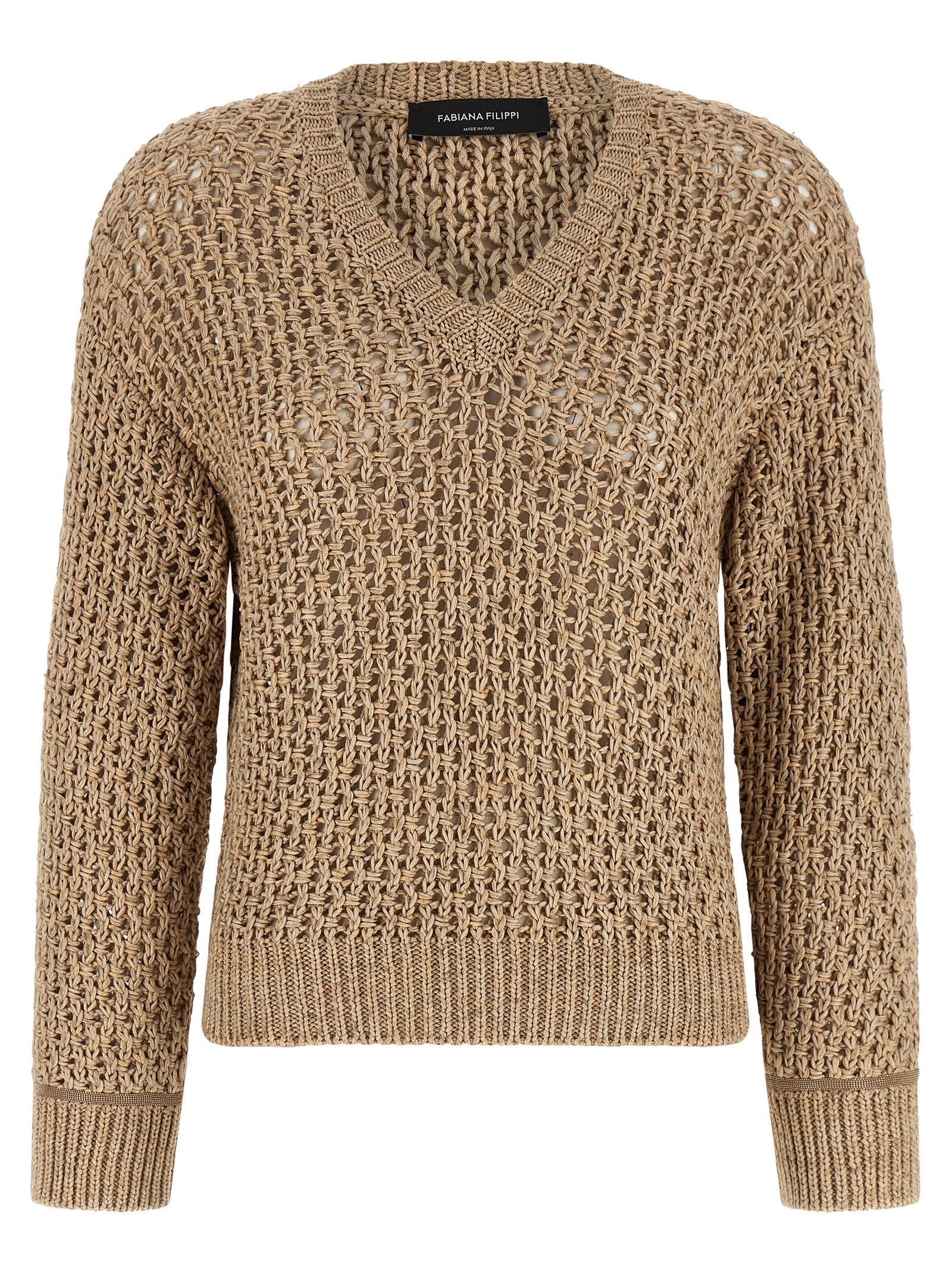Fabiana Filippi Mouliné Yarn Sweater Brown