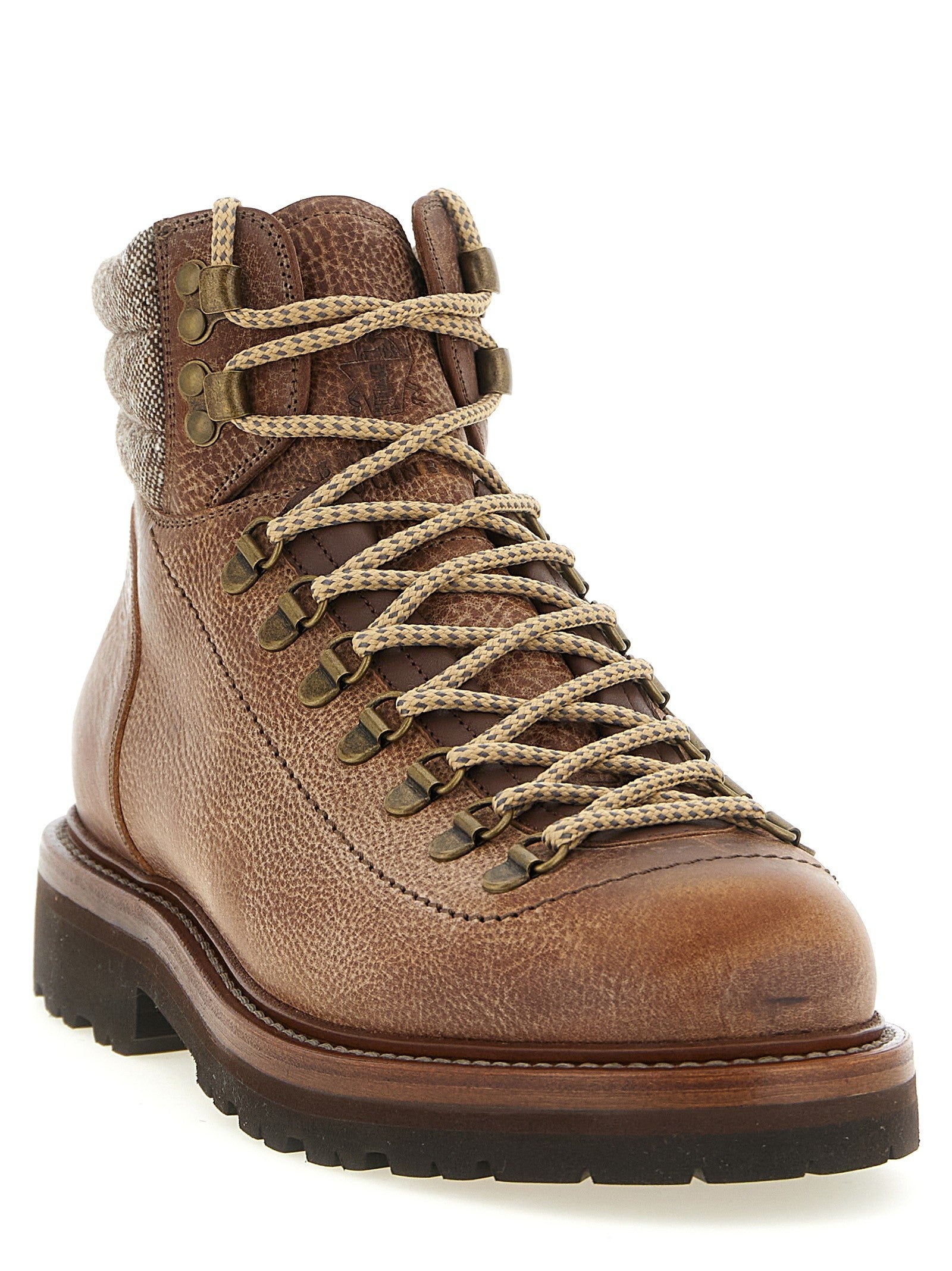 Brunello Cucinelli Mountain Boot Lace up Ankle Boots Brown