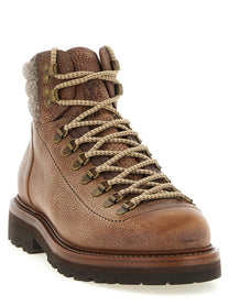 Brunello Cucinelli Mountain Boot Lace up Ankle Boots Brown