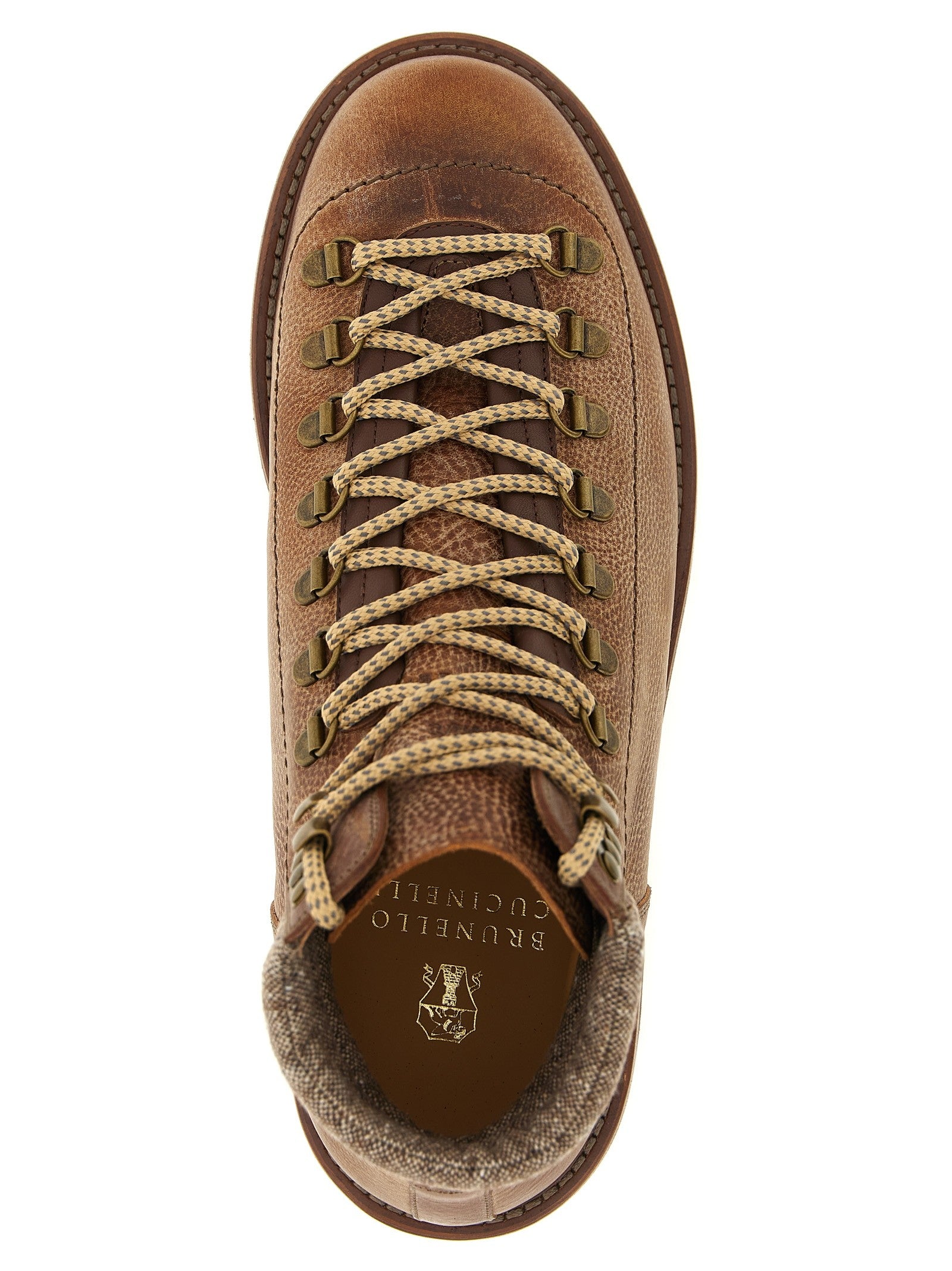 Brunello Cucinelli Mountain Boot Lace up Ankle Boots Brown