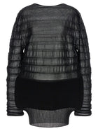 ISSEY MIYAKE Moving Knit Top Black