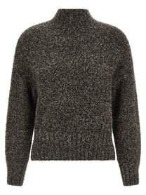 Agnona Mqaglia High Neck Bouclé Brown