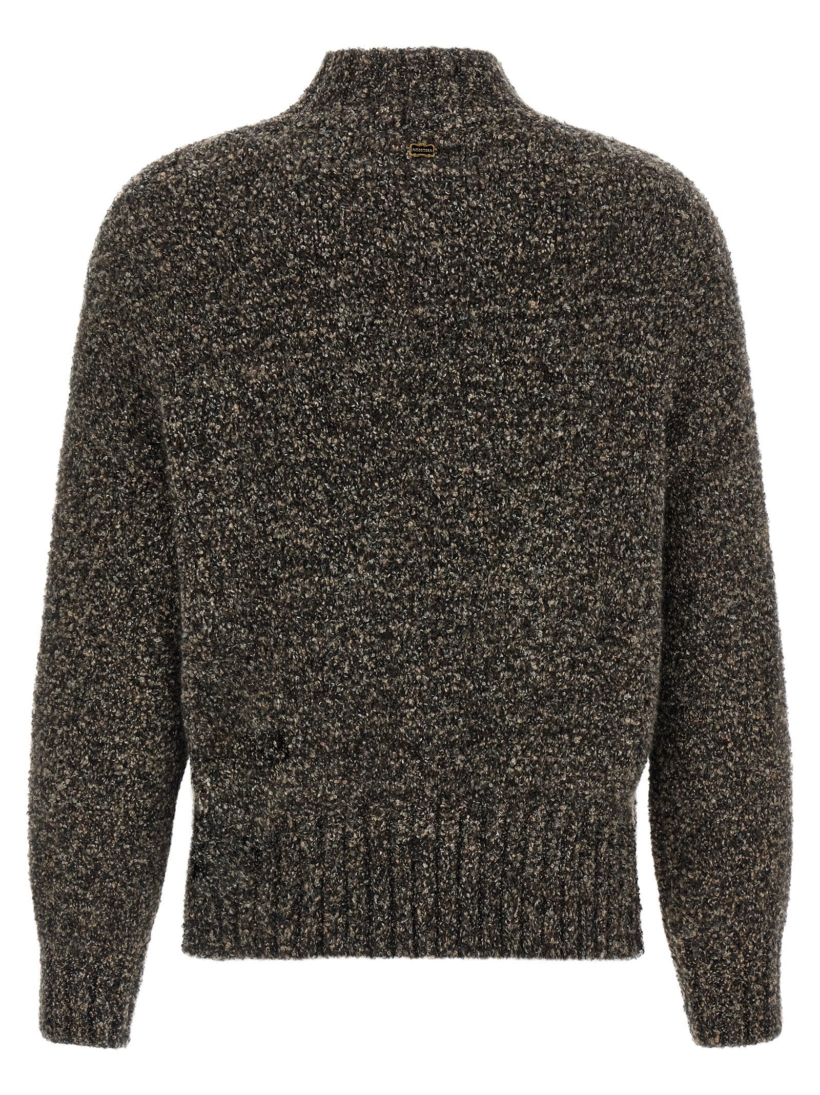 Agnona Mqaglia High Neck Bouclé Brown