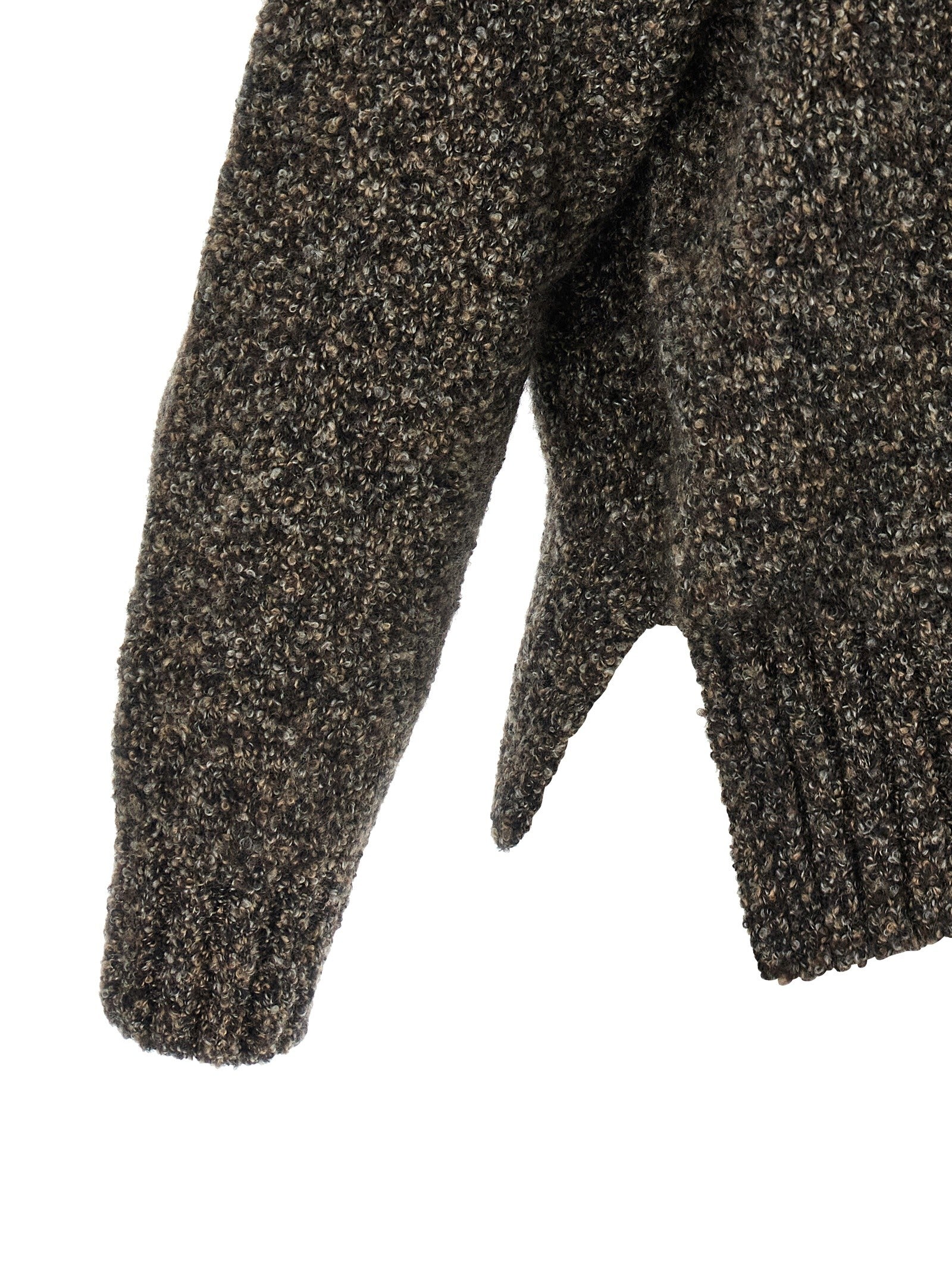 Agnona Mqaglia High Neck Bouclé Brown