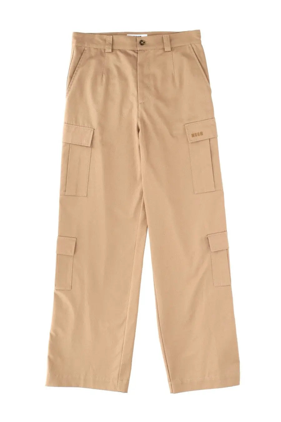 MSGM Men's Cargo Pants Beige