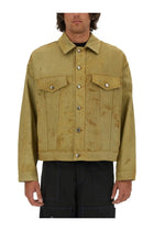MSGM Men's Denim Jacket Dyed in Tea Blue