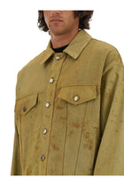 MSGM Men's Denim Jacket Dyed in Tea Blue, view 4