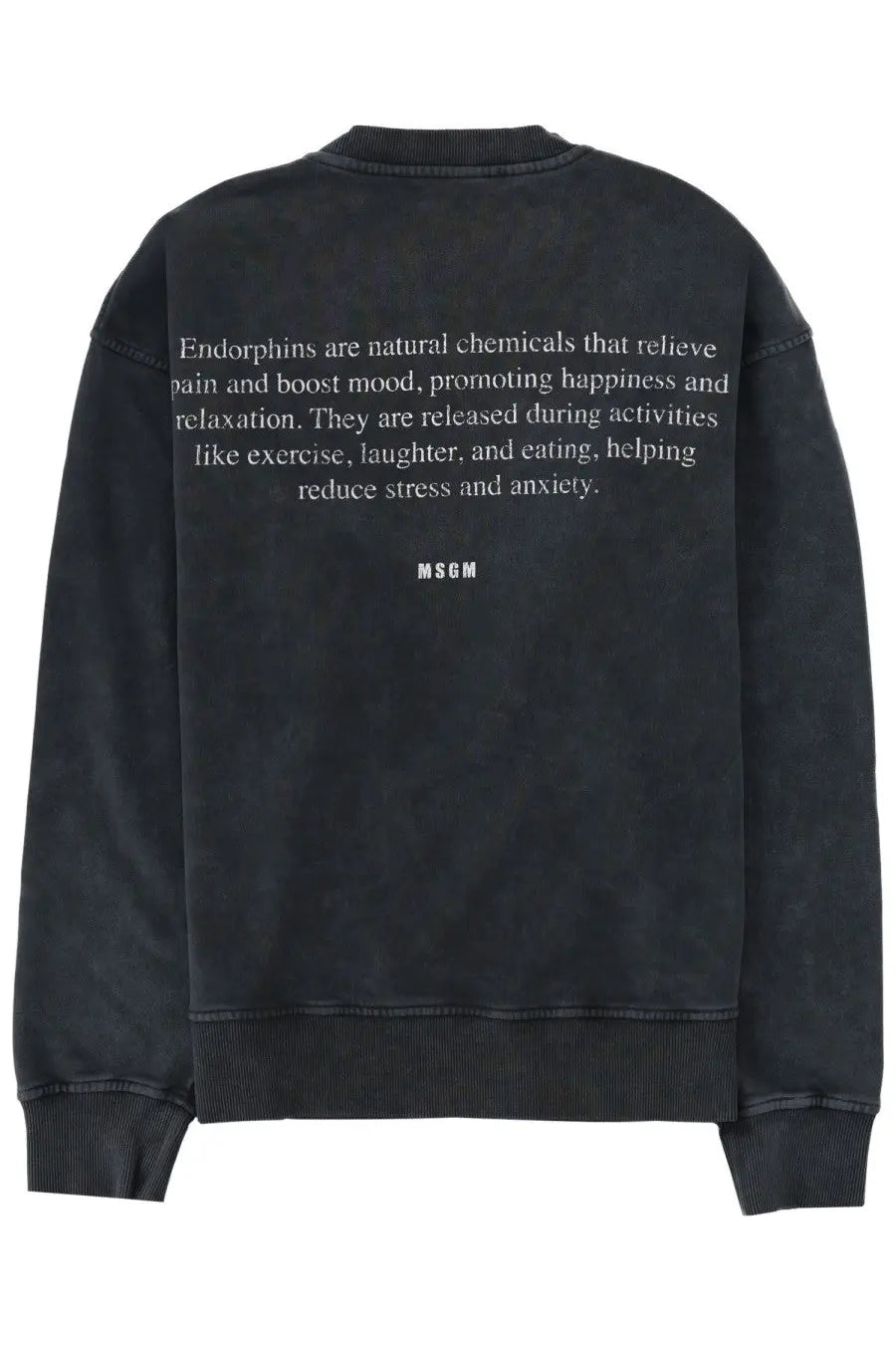 MSGM Men's Printed Sweatshirt Grey, view 3