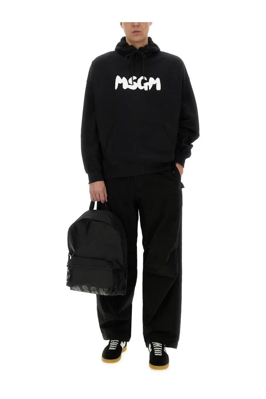 MSGM Men's Hoodie Black, view 2