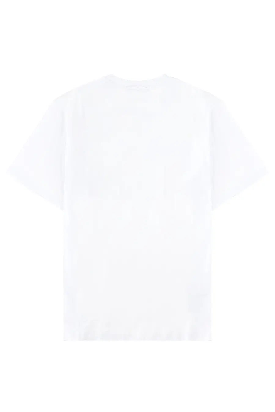 White cotton t-shirt with subtle faint graphic print on the back msgm men’s shirt con white