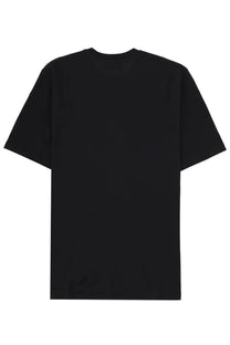 Msgm men’s black short-sleeved shirt in cotone with a simple crew neck design ideal for casual wear