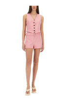 MSGM Women's Belted Shorts Blue, view 2