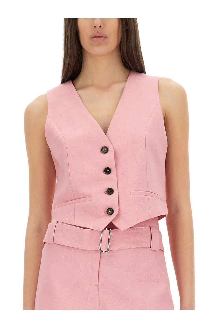 MSGM Women's Cropped Vest Blue, view 4