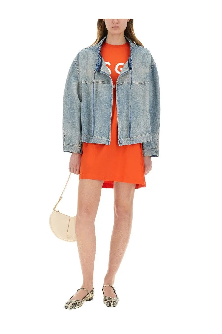 MSGM Women's Denim Jacket Blue, view 2