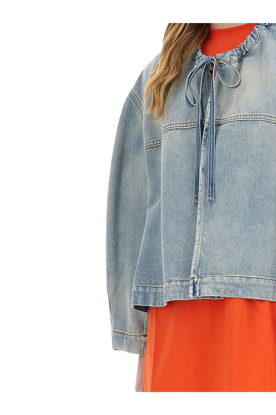 MSGM Women's Denim Jacket Blue, view 4