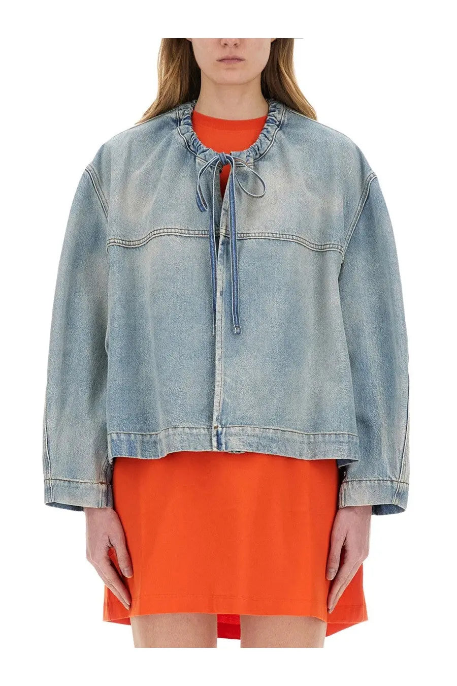 MSGM Women's Denim Jacket Blue