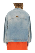 MSGM Women's Denim Jacket Blue, view 3