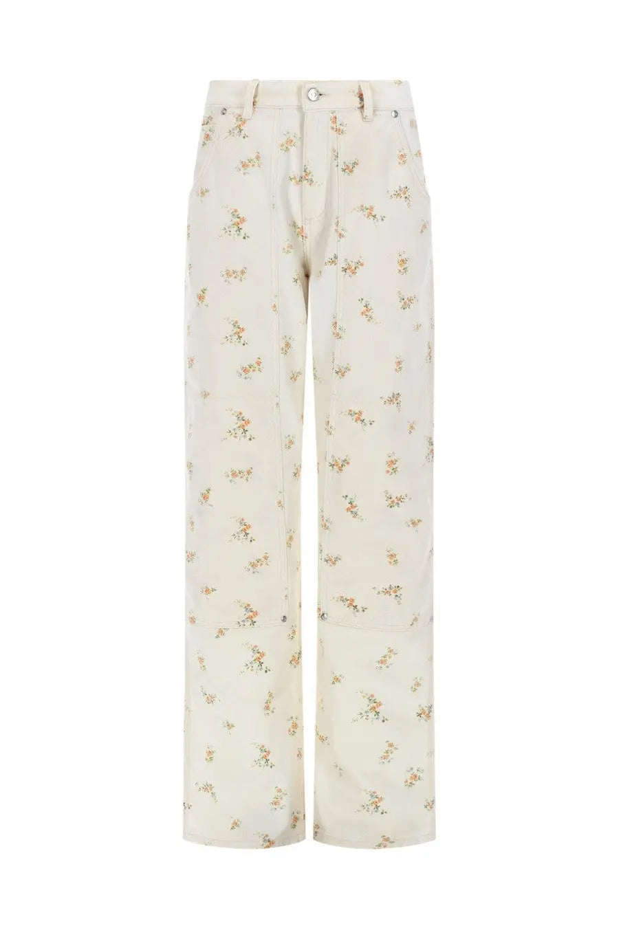 MSGM Women's Trousers with Motif Floral White