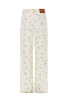 MSGM Women's Trousers with Motif Floral White, view 2