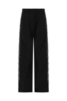 MSGM Women's Straight Trousers with Details in Lace Black
