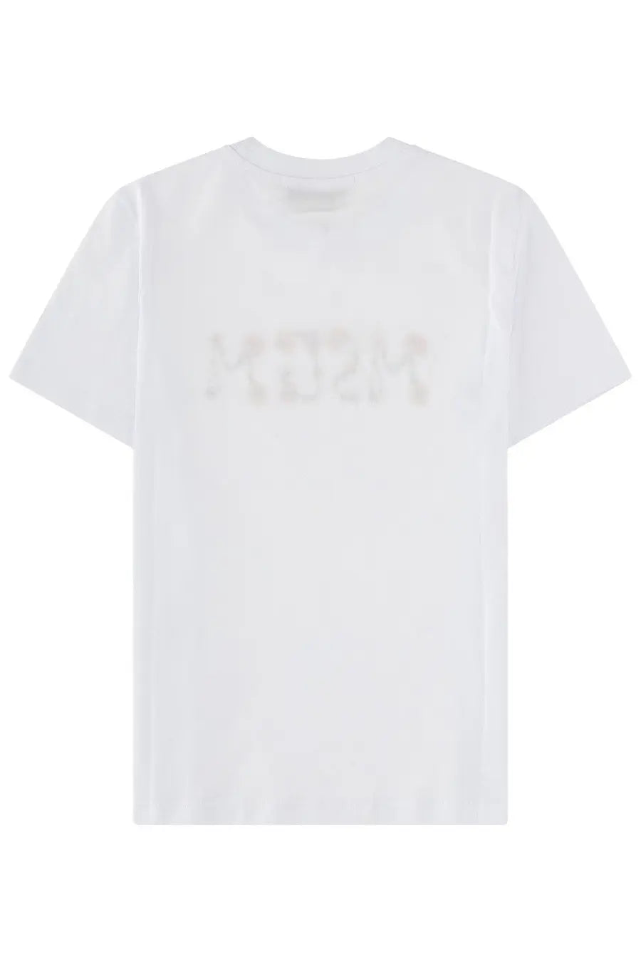 Msgm women’s white ksubi t-shirt with subtle faded logo across the chest in lightweight cotton fabric