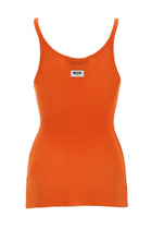 MSGM Women's Tank Top in Viscosa Orange, view 2