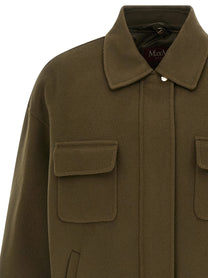 Max Mara Studio Mstdisco Padded Coat Green, view 4