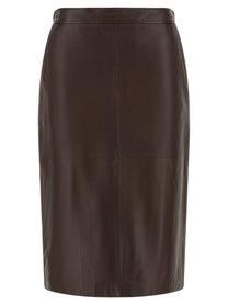Max Mara Studio Msttimore Skirt Brown