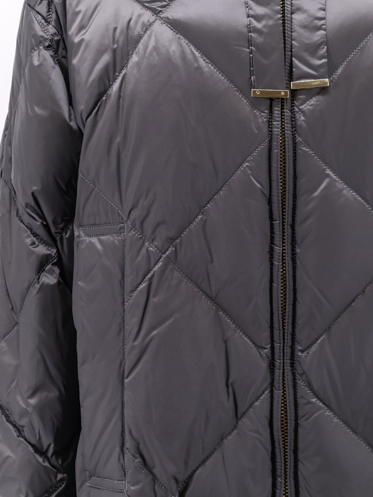 Max Mara The Cube Women's Mtctrefe the Cube Long Down Jacket Grey, view 3