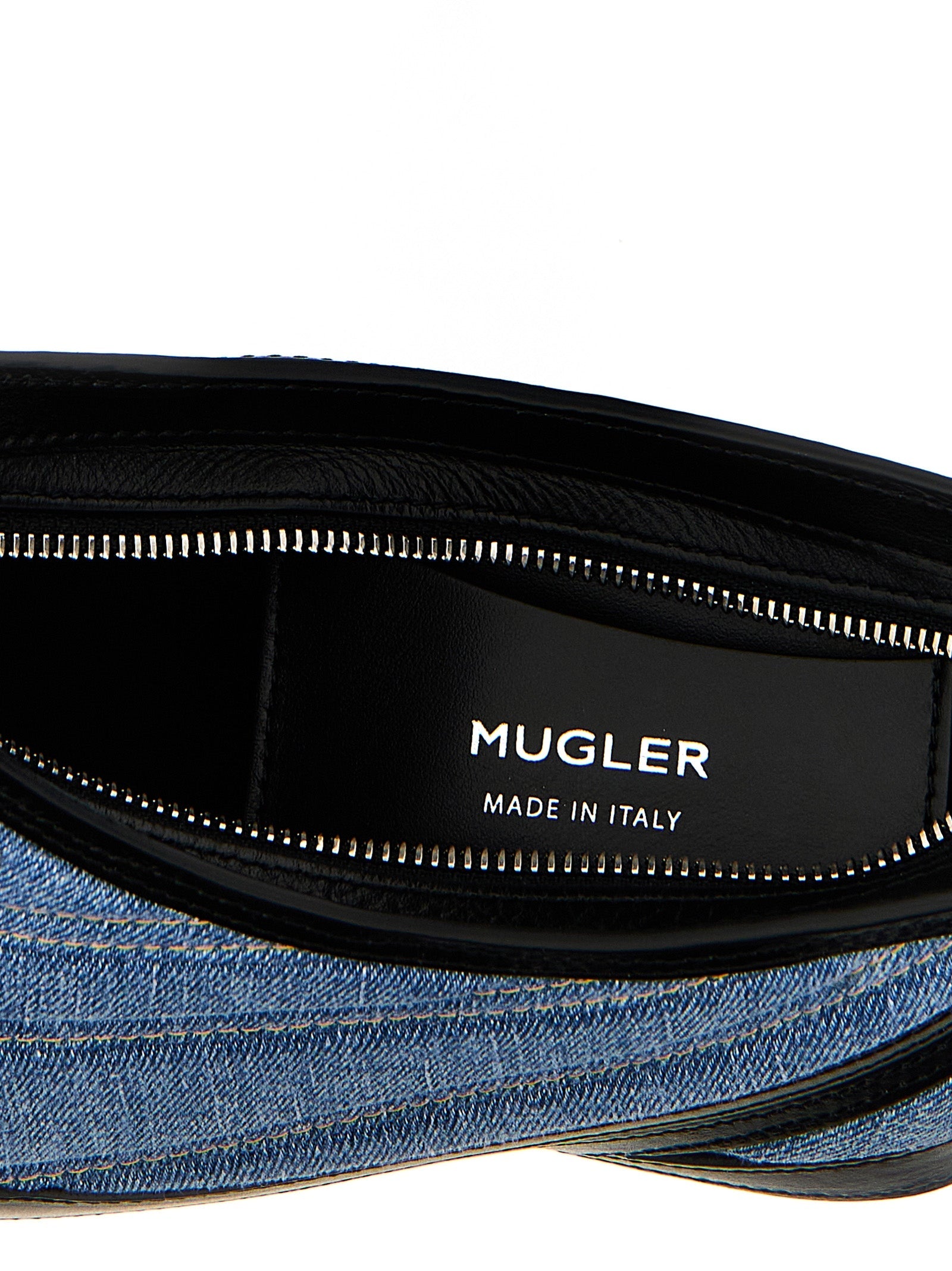 MUGLER - MUGLER - ’small denim spiral curve 01’ shoulder bag - Women’s Bags