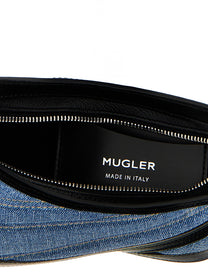 MUGLER - MUGLER - ’small denim spiral curve 01’ shoulder bag - Women’s Bags