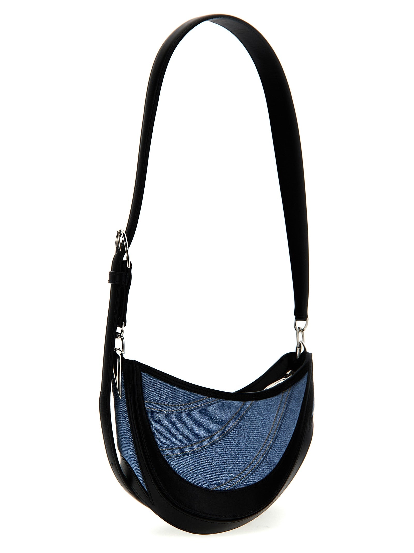 MUGLER - MUGLER - ’small denim spiral curve 01’ shoulder bag - Women’s Bags