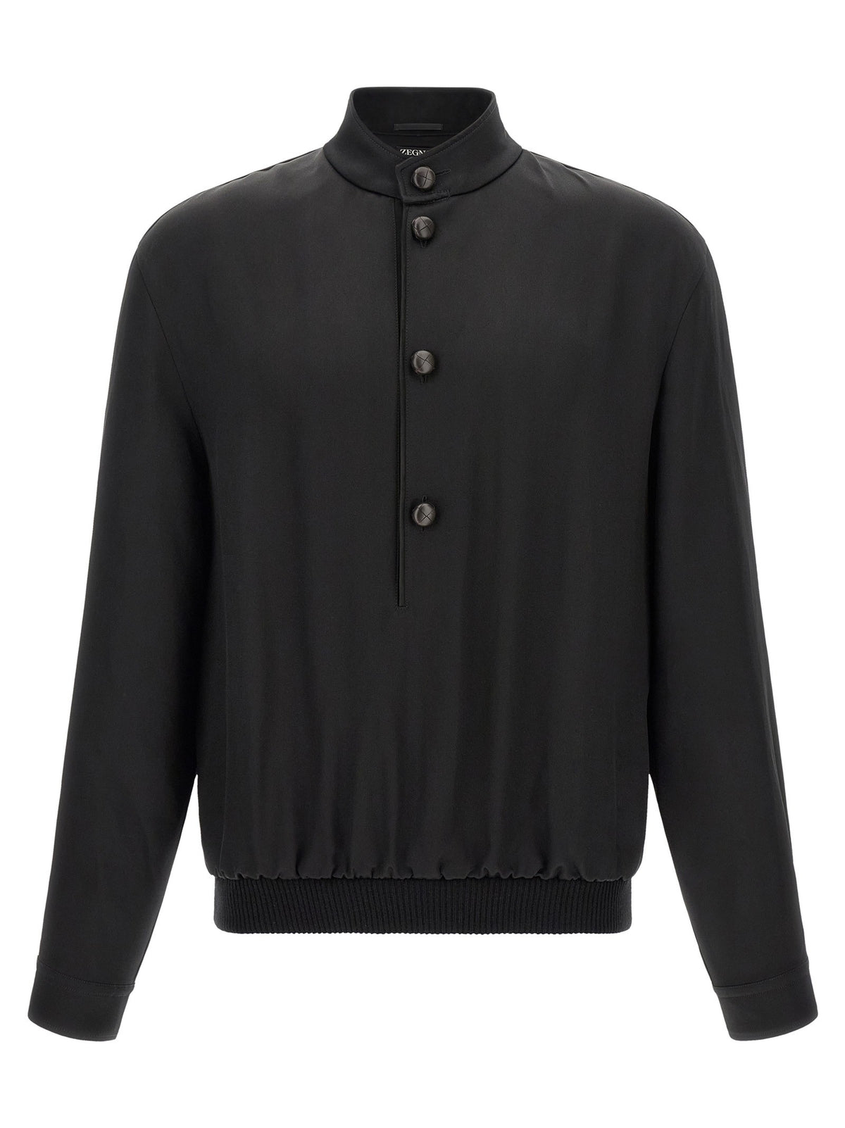 Zegna Mulberry Silk Sweatshirt Black
